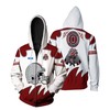 NCAA Ohio State Buckeyes 3D Zip Hoodie All Over Print Polo Shirt with Custom Text and Jersey Options