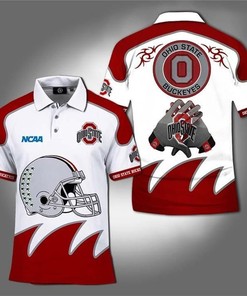 NCAA Ohio State Buckeyes Athletic 3D All Over Print Polo Shirt