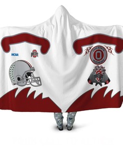 NCAA Ohio State Buckeyes Hooded Blanket 3D All Over Print Polo Shirt with Custom Text and Jersey Options