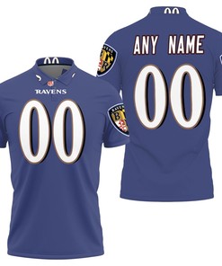 NFL Baltimore Ravens Logo Game Purple 2019 - 3D Designed Allover Custom Polo Shirt for Fans