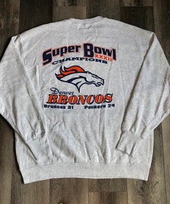 NFL Broncos Packers Super Bowl 32 Champions Sweatshirt T-shirt Ideal Gift for NFL Fans