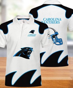 NFL Carolina Panthers 3D Printed Breathable Fabric Athleisure Summer Top Polo Shirt