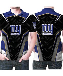NFL Football New York Giants Logo 3D Designed Polo Shirt for Fans