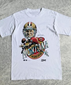 NFL Joe Montana NFL 49Ers Caricature Sweatshirt T-shirt Ideal Gift for NFL Fans