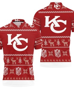 NFL Kansas City Chiefs Ugly Sweatshirt Christmas Polo Shirt - 3D Designed Allover - Unique and Stylish