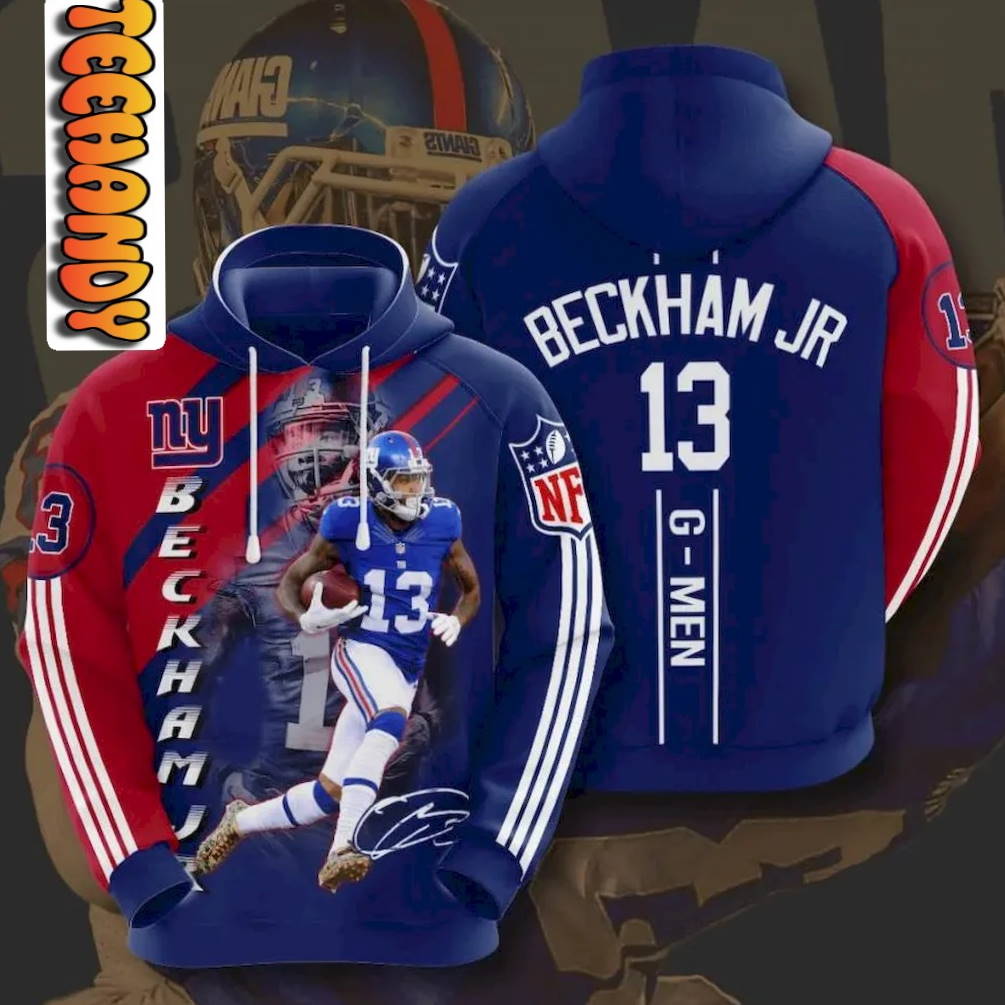 NFL New York Giants Odell Beckham Jr 3D Hoodie for Men