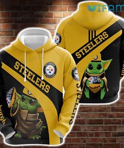 NFL Pittsburgh Steelers Baby Yoda 3D Hoodie for Fans