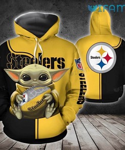 NFL Pittsburgh Steelers Baby Yoda 3D Hoodie for Fans lover