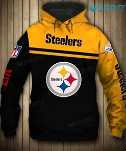 NFL Pittsburgh Steelers Gold Black 3D Hoodie for Fans