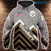 NFL Pittsburgh Steelers Stripe Pattern Logo Hoodie 3D for Fans