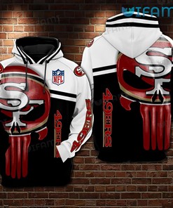 NFL San Francisco 49ers Punisher Skull All Over Print 3D Hoodie