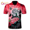 NHL Detroit Red Wings Halloween for Fan - Breathable Fabric Polo Shirt with Hockey Team Logo