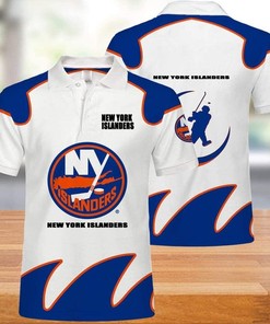 NHL New York Islanders 3D Printed Breathable Fabric Athleisure Summer Top Polo Shirt