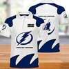 NHL Tampa Bay Lightning 3D Printed Breathable Fabric Athleisure Summer Top Polo Shirt