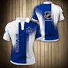 NHL Toronto Maple Leafs Blue White V3 - 3D Printed Breathable Fabric Athleisure Summer Top Polo Shirt