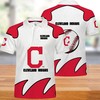NRL Cleveland Indians 3D Printed Breathable Fabric Athleisure Summer Top Polo Shirt