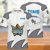 NRL Gold Coast Titans 3D Printed Breathable Fabric Athleisure Summer Top Polo Shirt