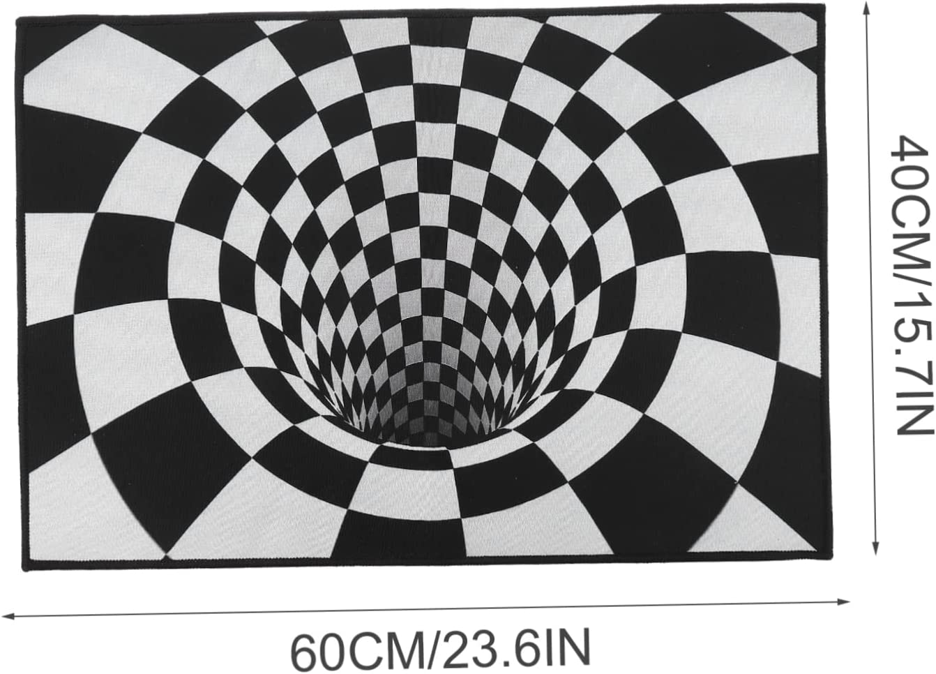 NUOBESTY 3pcs Bathroom Black White Illusion Rugs - Rug Area Decorative Home Floor Mat - Perfect Decor for Your Bathroom - Image 3