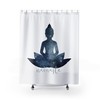 Namaste Shower Curtain, Boho Bath Decor , Inspiring Home Decor, Printed Fabric Shower Curtain, Meditating Buddha
