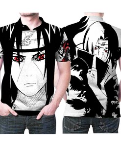 Naruto Anime Fans, Get Your Uchiha Itachi Family Cartoon Inspired 3D All Over Print Polo Shirt