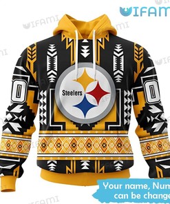 Native American Texture Logo - Custom Steelers All Over Print Hoodie