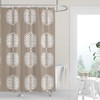 Natural Tan White Palm Fronds Modern Shower Curtain - Minimalist Print