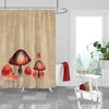 Nature Mushroom Shower Curtain Set with Earthy Bath Accessories