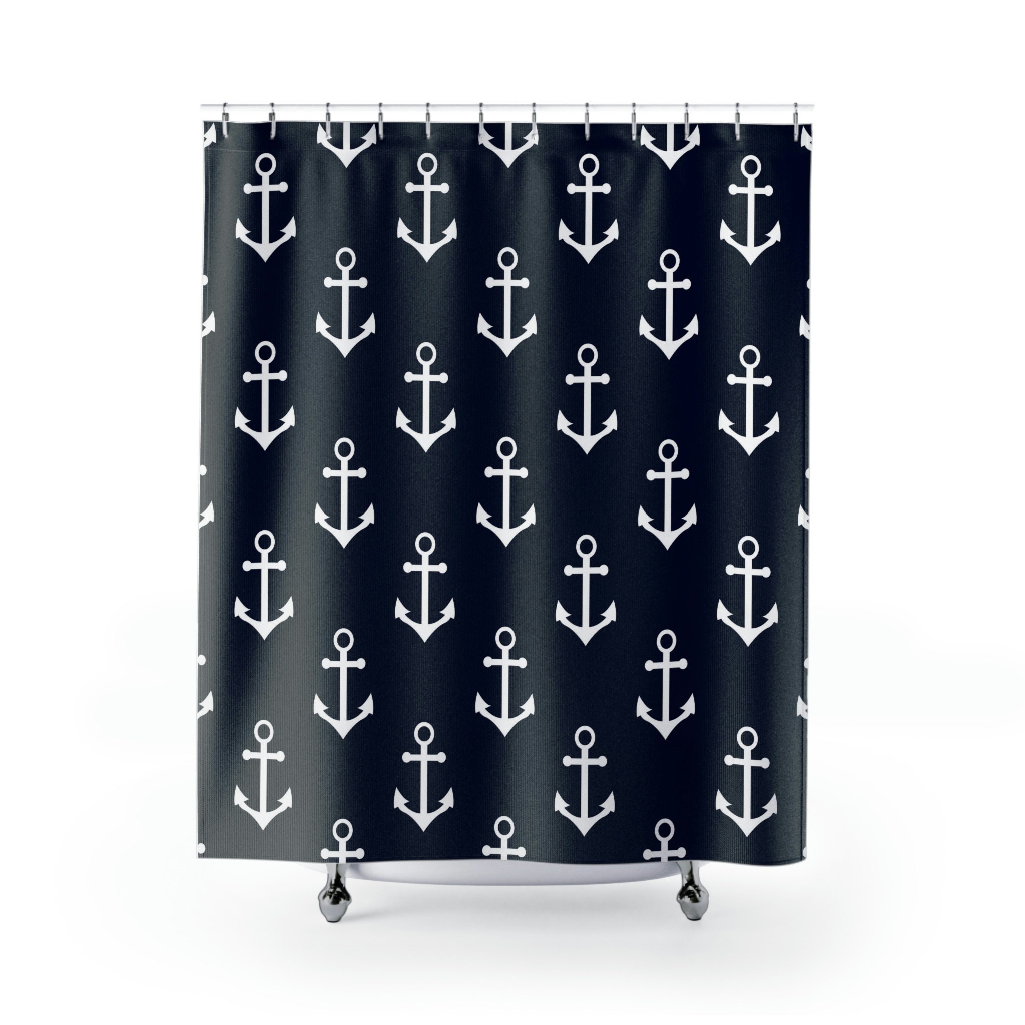Nautical Anchor Shower Curtain for Coastal Gift Lovers - Beach House & Lakehouse Bathroom Decor - Image 2