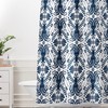 Nautical Damask Shower Curtain with Octopus Mythos Oceanic Design for a Classic Coastal Bathroom