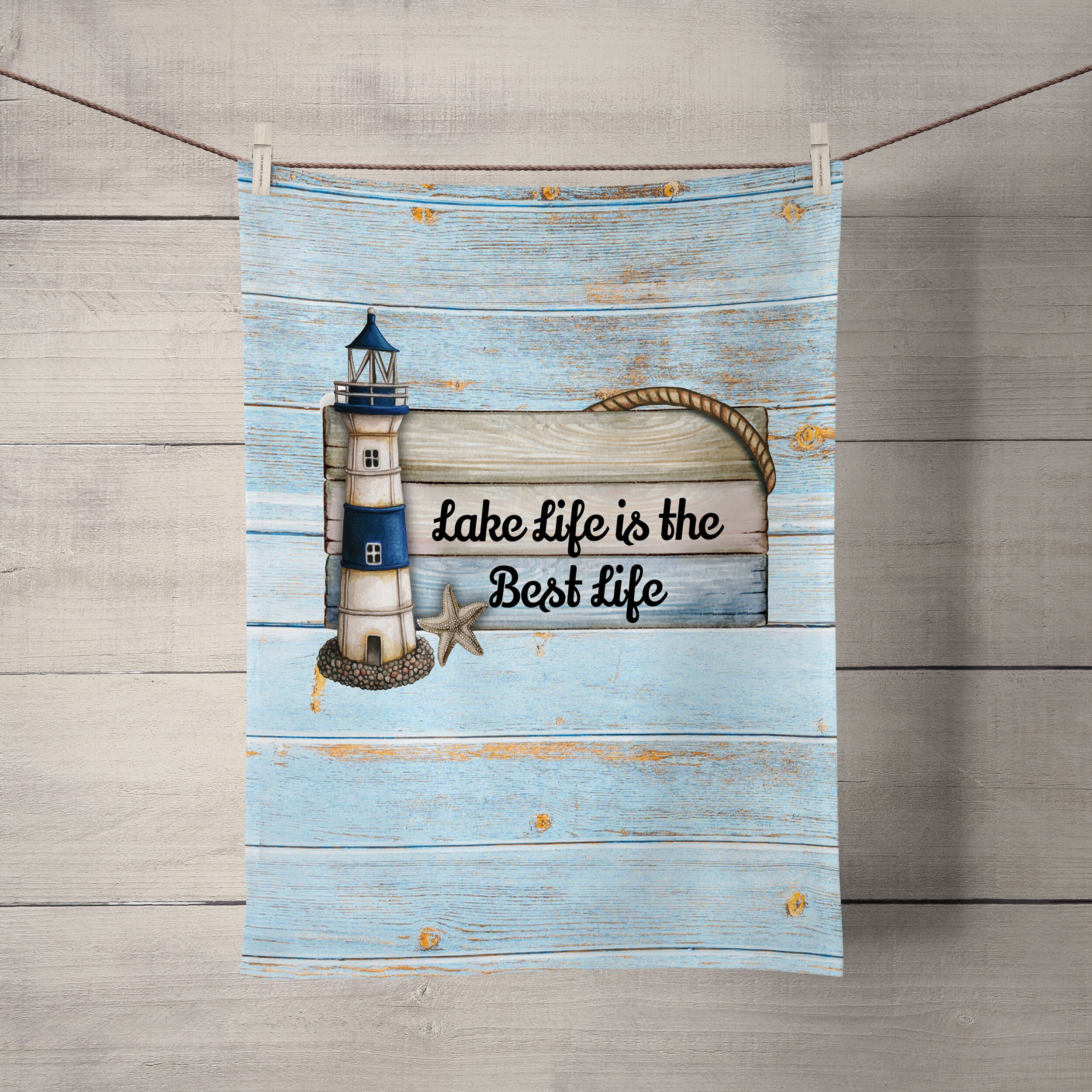 Nautical Lighthouse Shower Curtain Set with Rustic Coastal Decor - Image 3