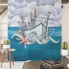 Nautical Octopus and Ship Shower Curtain Set