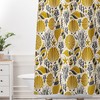 Nautical Sea Shell Shower Curtain with Yellow and Beachy Vibes for a Coastal Bathroom