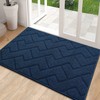 Navy Blue IndoorRug - Non-Slip Rubber Backing Absorbent Entrance Floor Mat for Your Home