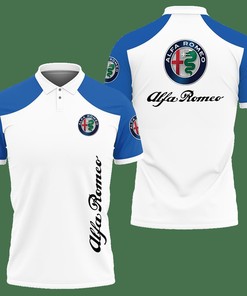 Navy Blue Never Gets Old: 3D Printed Alfa Romeo NCT-LT Polo Shirt Ver 1 with Personalized Polo Shirt