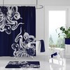 Navy Blue Octopus Disney Shower Curtain for an Underwater Oasis Bathroom Decor