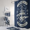 Navy Nautical Adventure Shower Curtain Set with Oceanic Bath Decor