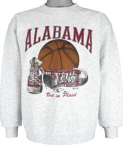 Ncaa Alabama Crimson Tide Bad In Plaid Crew Neck Sweatshirt 1990S Vintage Unisex Sweatshirt American Football Shirt