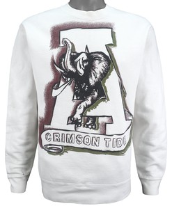 Ncaa Alabama Crimson Tide Spell-Out Crew Neck Sweatshirt 1990S Vintage Unisex Sweatshirt American Football Shirt