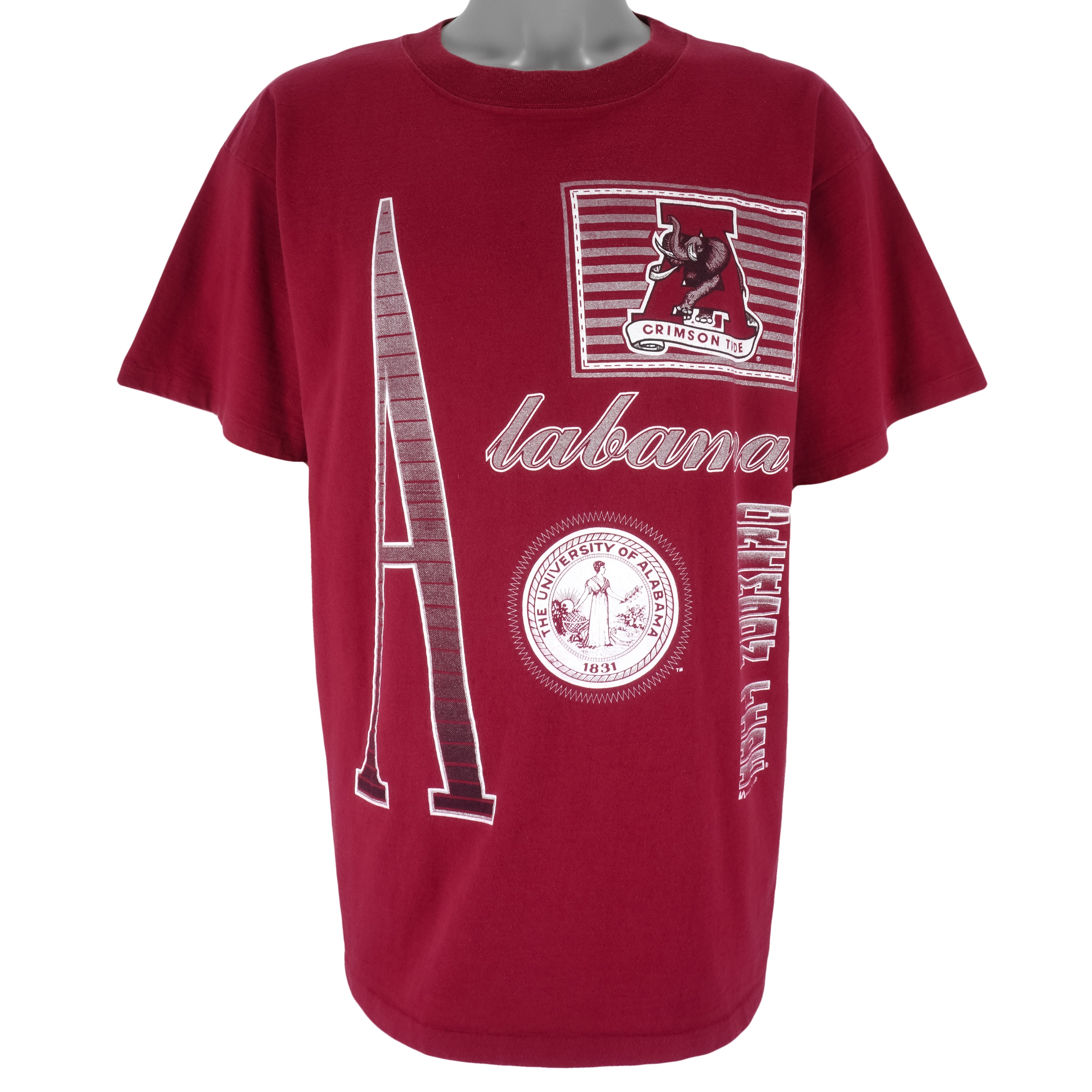 Ncaa Alabama Crimson Tide T-Shirt 1990S Vintage Tshirt Unisex Sport Sweatshirt Hoodie Gift