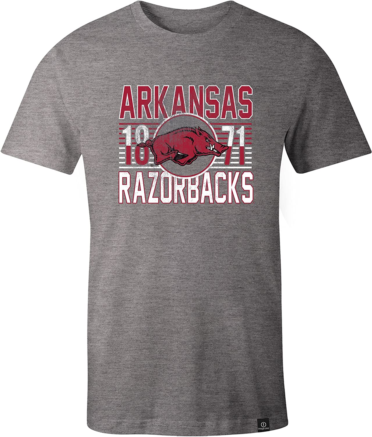 Ncaa Arkansas Razorbacks Adult Ncaa Retro Stacked Image One Everyday Shirt Great Addition To Your Razorbacks Collection