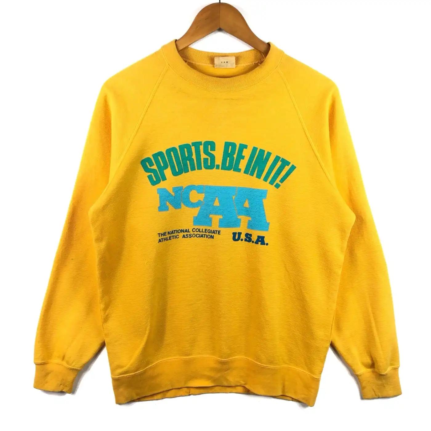 Ncaa Descente Sweatshirt With Big Logo Reprinted Full Color Full Size Apparel For Fans