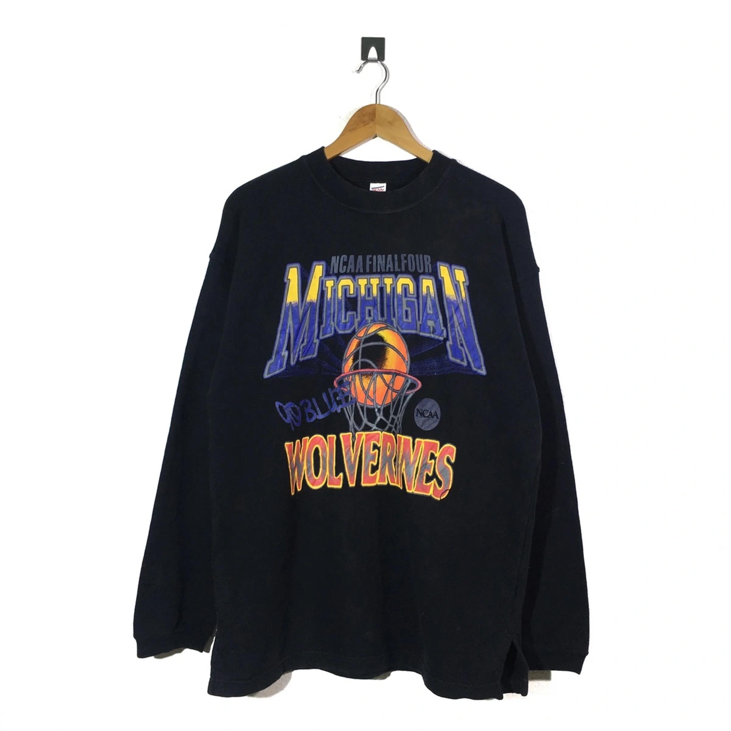 Ncaa Final Four Wolverines T-Shirt Hoodie Vintage Style In Full-Size For Fans