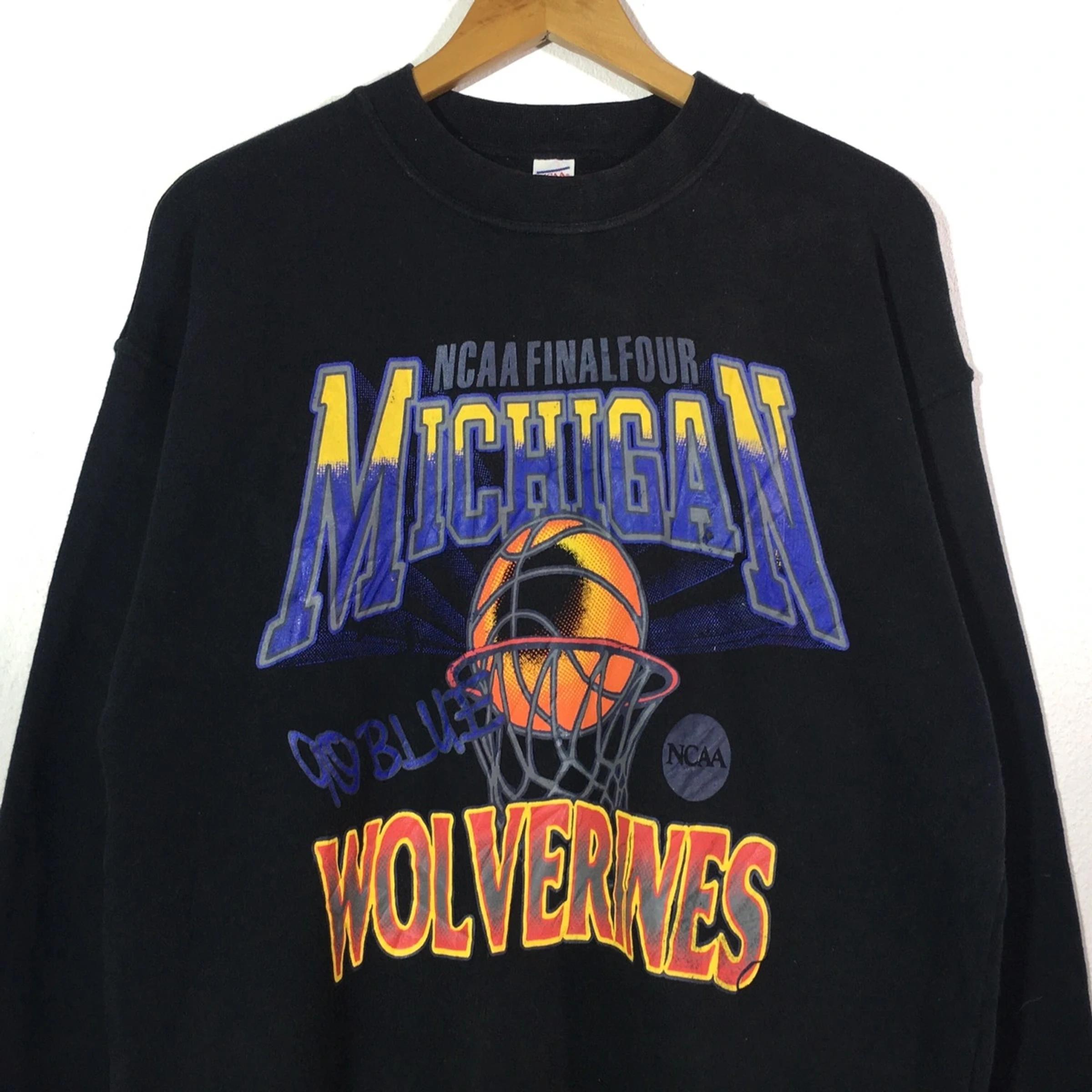 Ncaa Final Four Wolverines T-Shirt Hoodie Vintage Style In Full-Size For Fans - Image 2