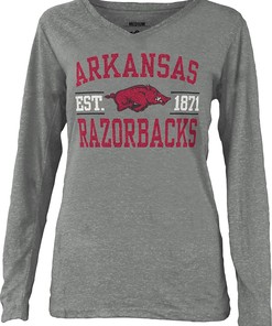 Ncaa Junior Tribune Long Sleeve T-Shirt Full Size Arkansas Razorbacks Hoodie Sweatshirt Shirt Gift For Ncaa Fans