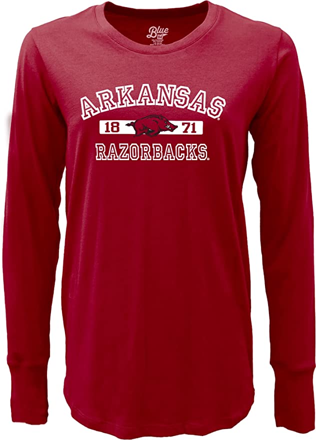 Ncaa Long Sleeve T-Shirt Athletic Team Color Full Size Arkansas Razorbacks Hoodie Sweatshirt Shirt Gift For Ncaa Fans