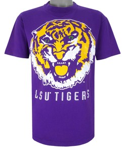 Ncaa Lsu Tigers Big Logo T-Shirt 1990S Vintage Tshirt Unisex Sport Sweatshirt Hoodie Gift