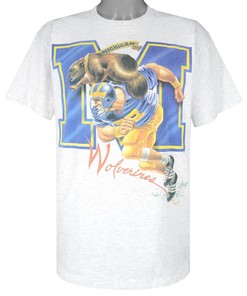 Ncaa Michigan Wolverines Big Logo T-Shirt 1990S Vintage Tshirt Unisex Sport Sweatshirt Hoodie Gift
