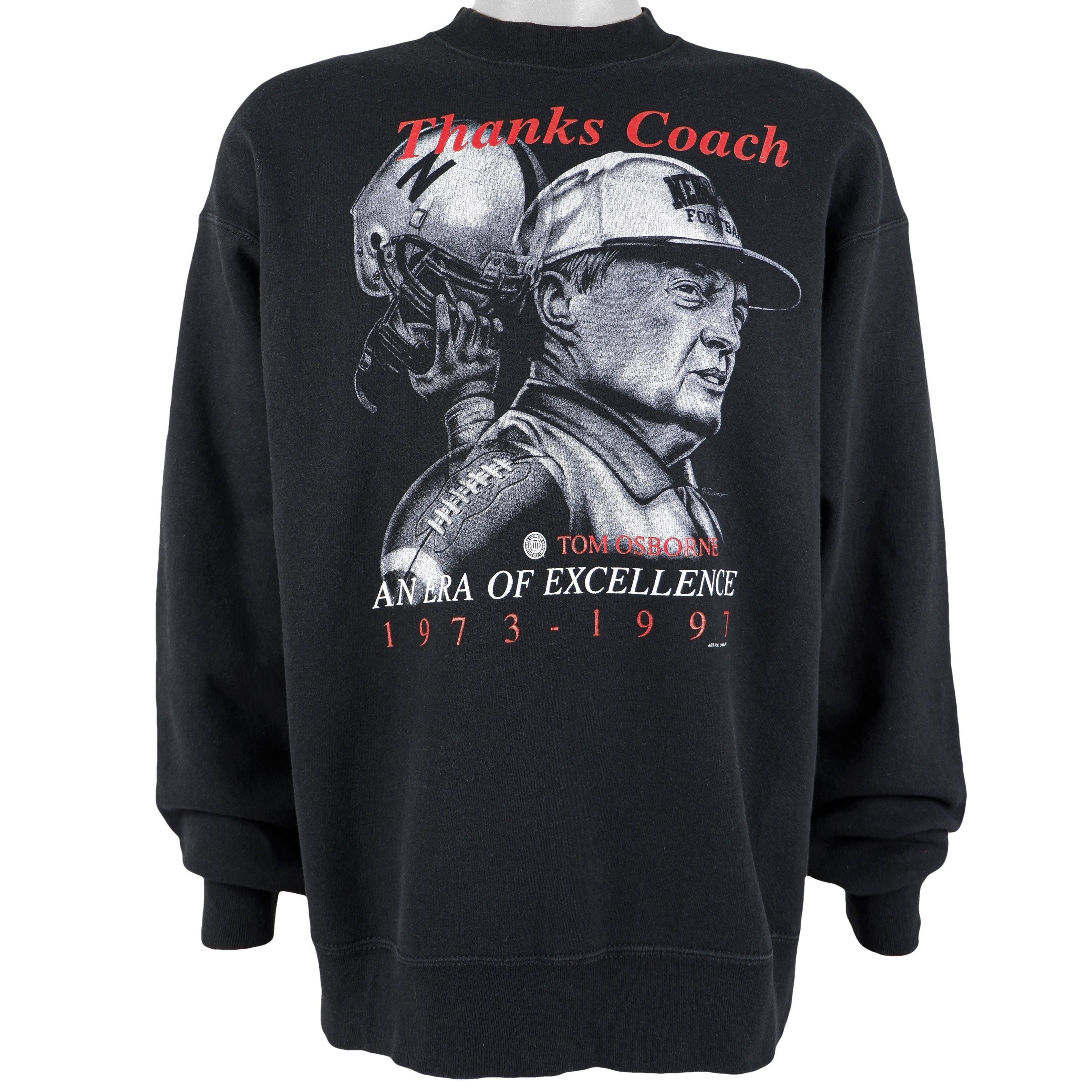 Ncaa Nebraska Tom Osborne, An Era Of Excellence Sweatshirt 1991 Vintage Tshirt Unisex Sport Sweatshirt Hoodie Gift