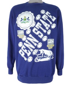 Ncaa Penn State Spell-Out Crew Neck Sweatshirt 1990S Vintage Unisex Sweatshirt American Football Shirt, Gift For Dad
