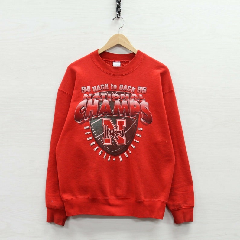 Nebraska Cornhuskers Champs Salem Sweatshirt Crewneck Large Ncaa Football